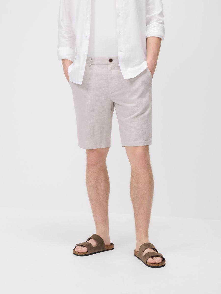 Regular chino šorts - svetlo siva - RESERVED - 2