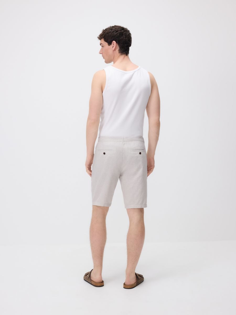 Regular chino šorts - svetlo siva - RESERVED - 4