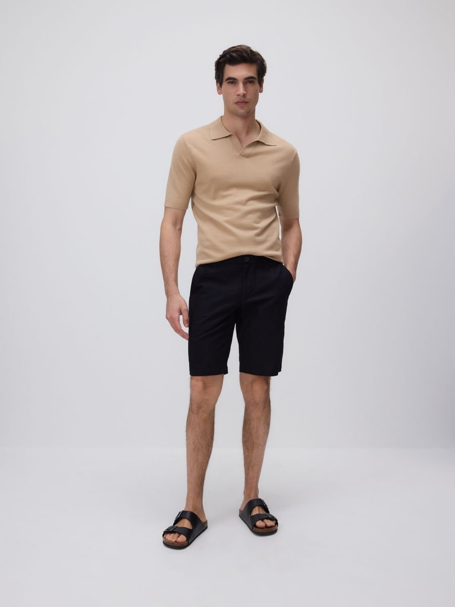 Regular chino šorts - crno - RESERVED - 2