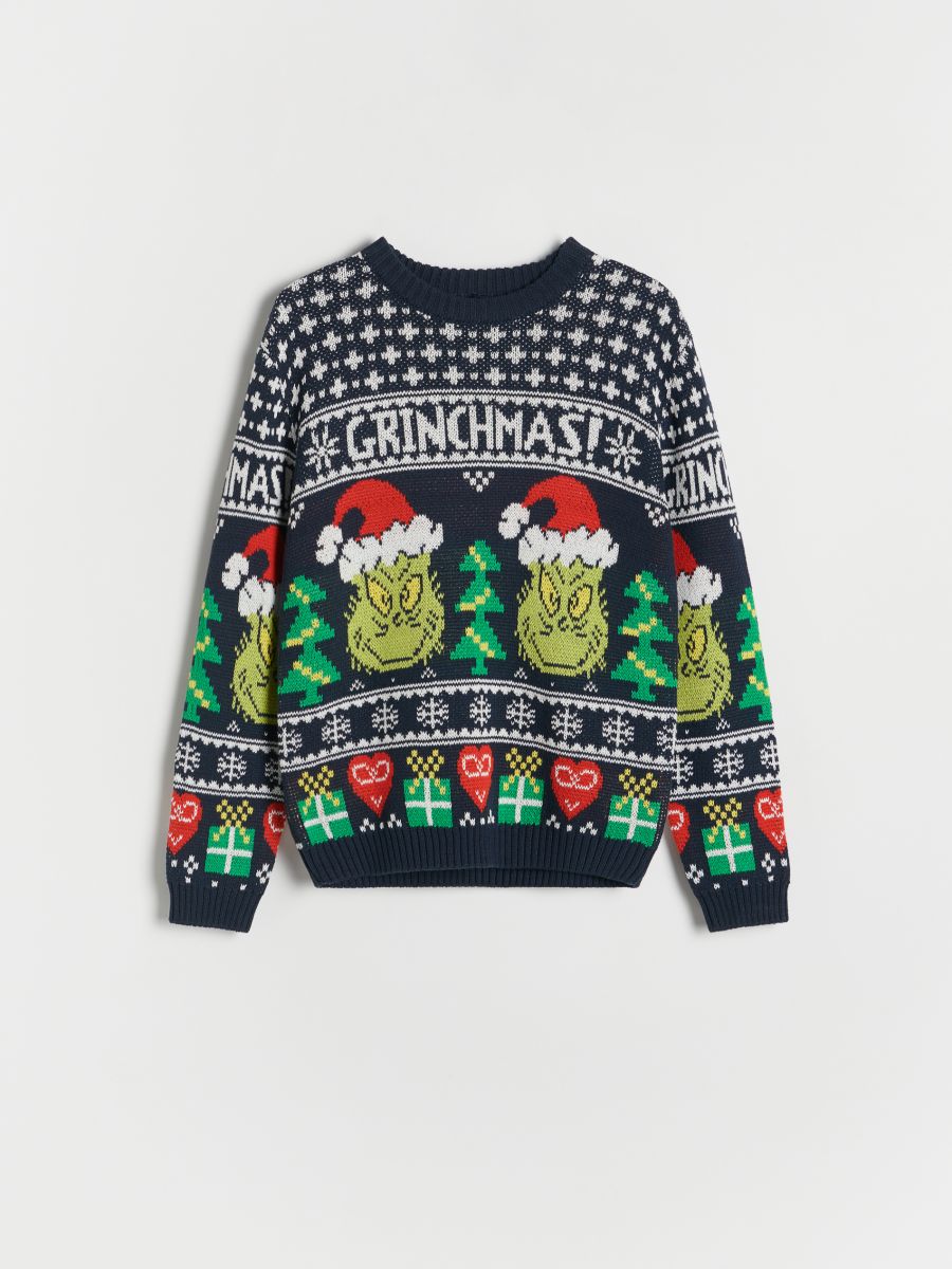 BOYS` SWEATER - mornarsko - RESERVED