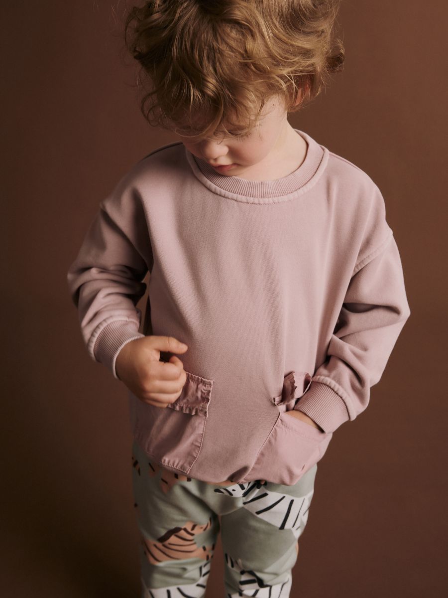 Plain hoodie with pockets - mauve - RESERVED - 4