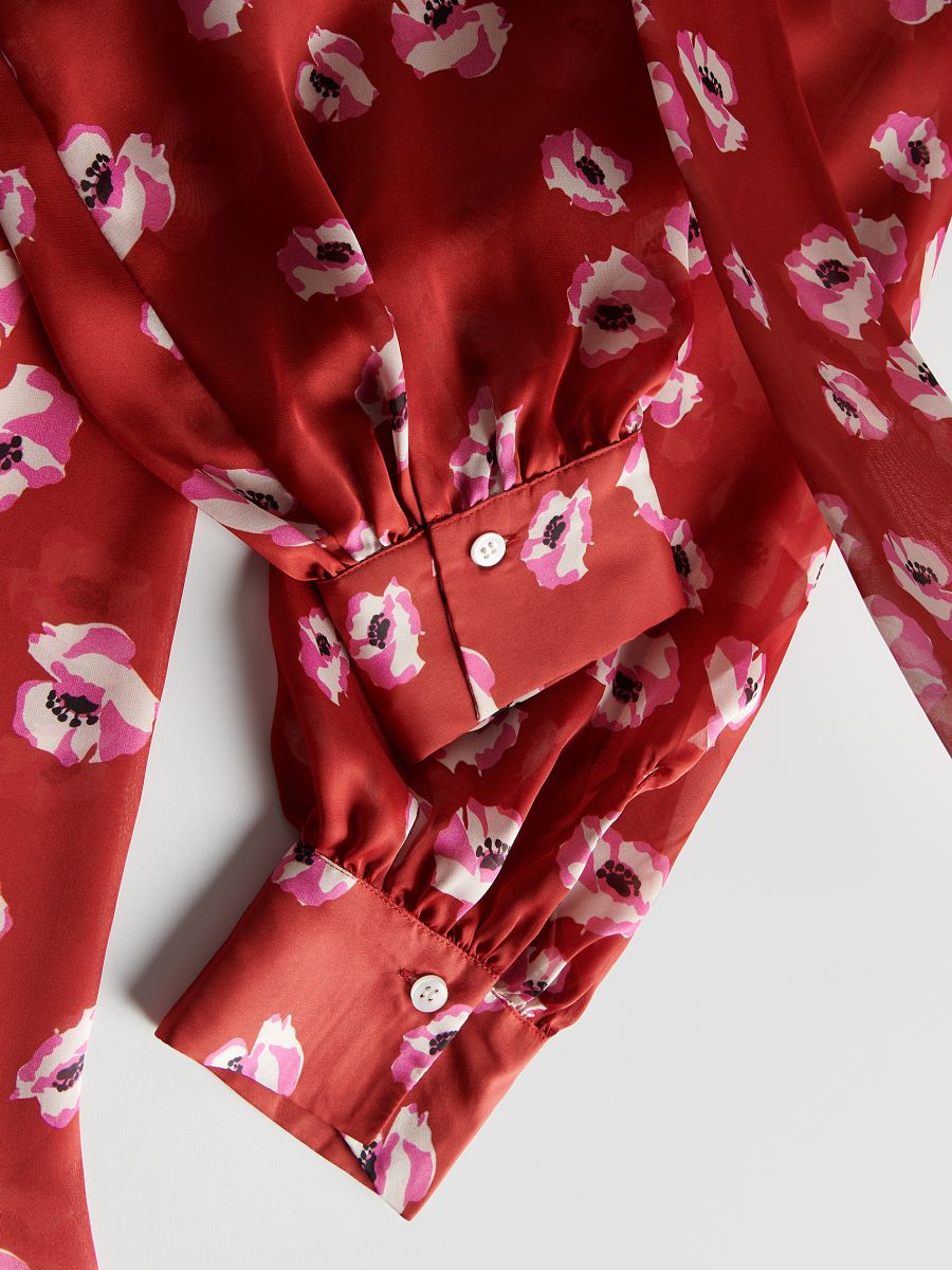 Bluse mit dekorativem Bindedetail - bunt - RESERVED - 8