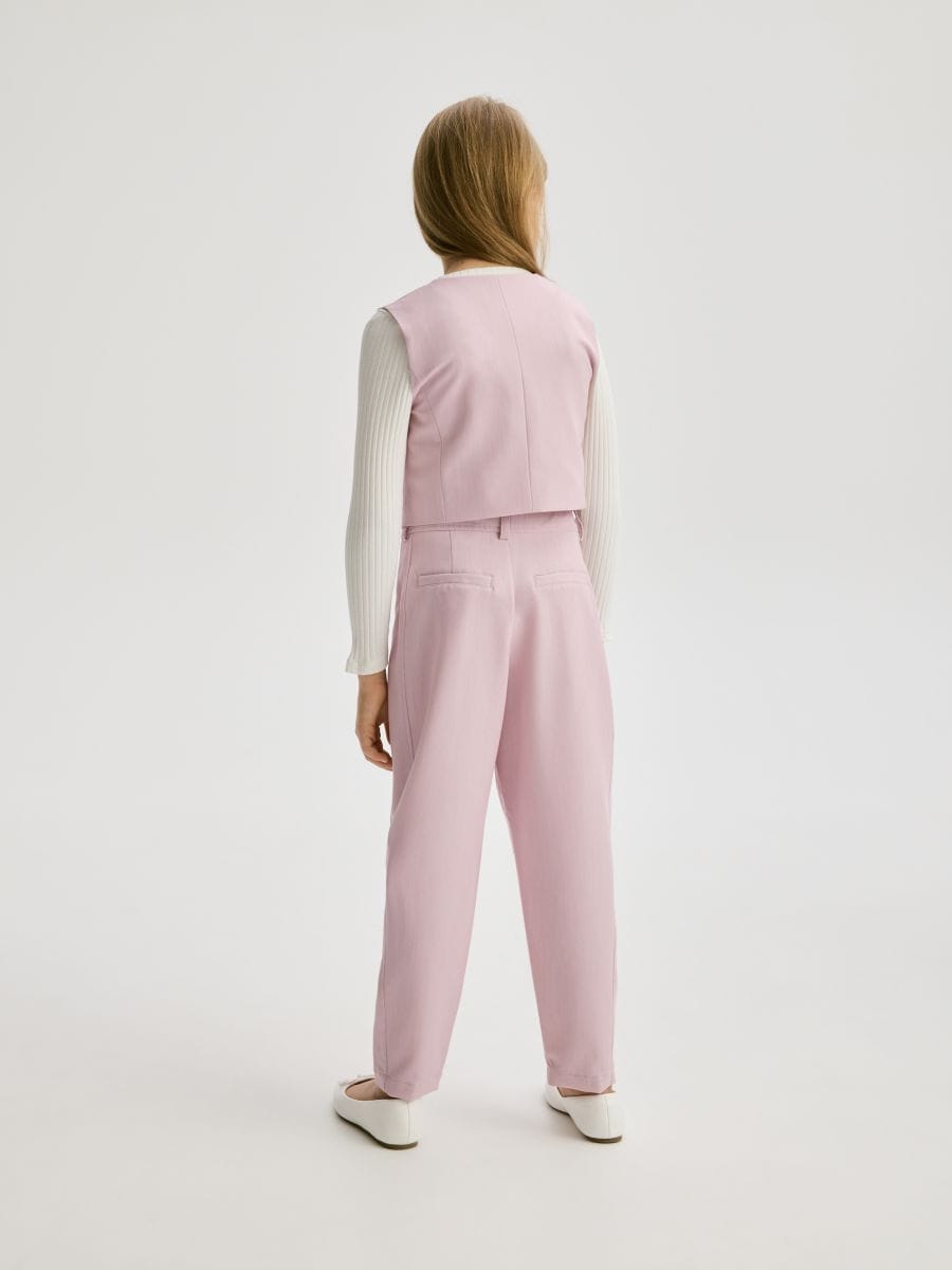 Smart trousers with viscose blend - pink - RESERVED - 2