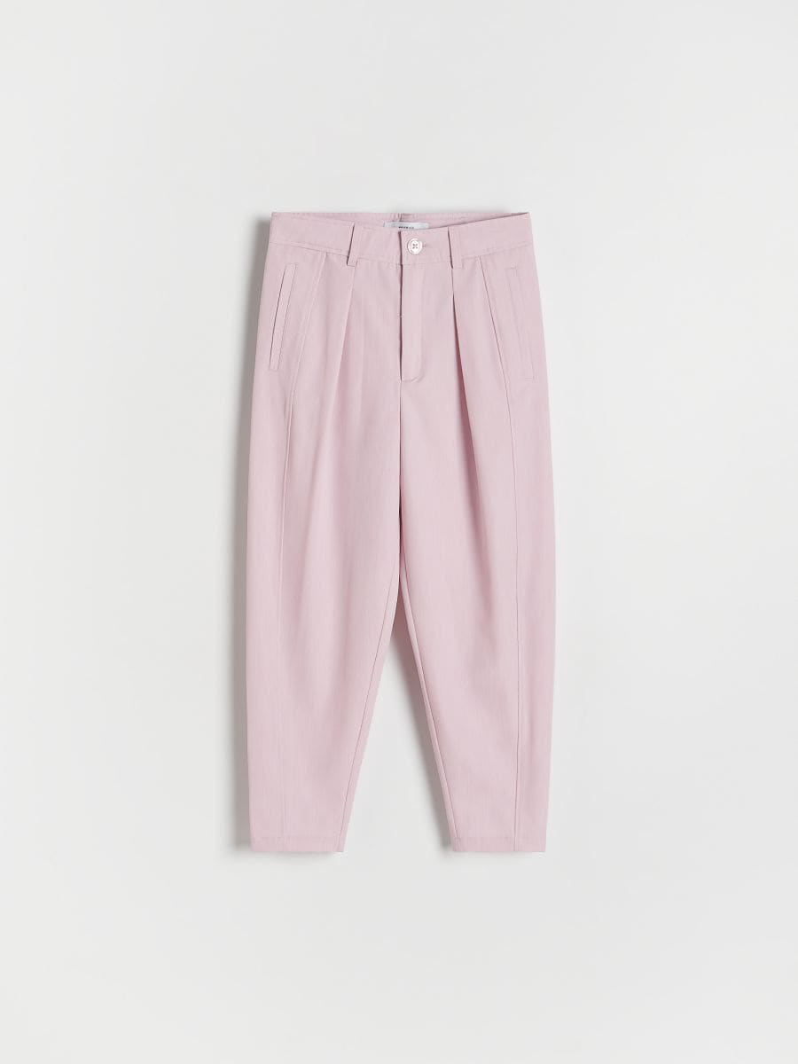 Smart trousers with viscose blend - pink - RESERVED - 2
