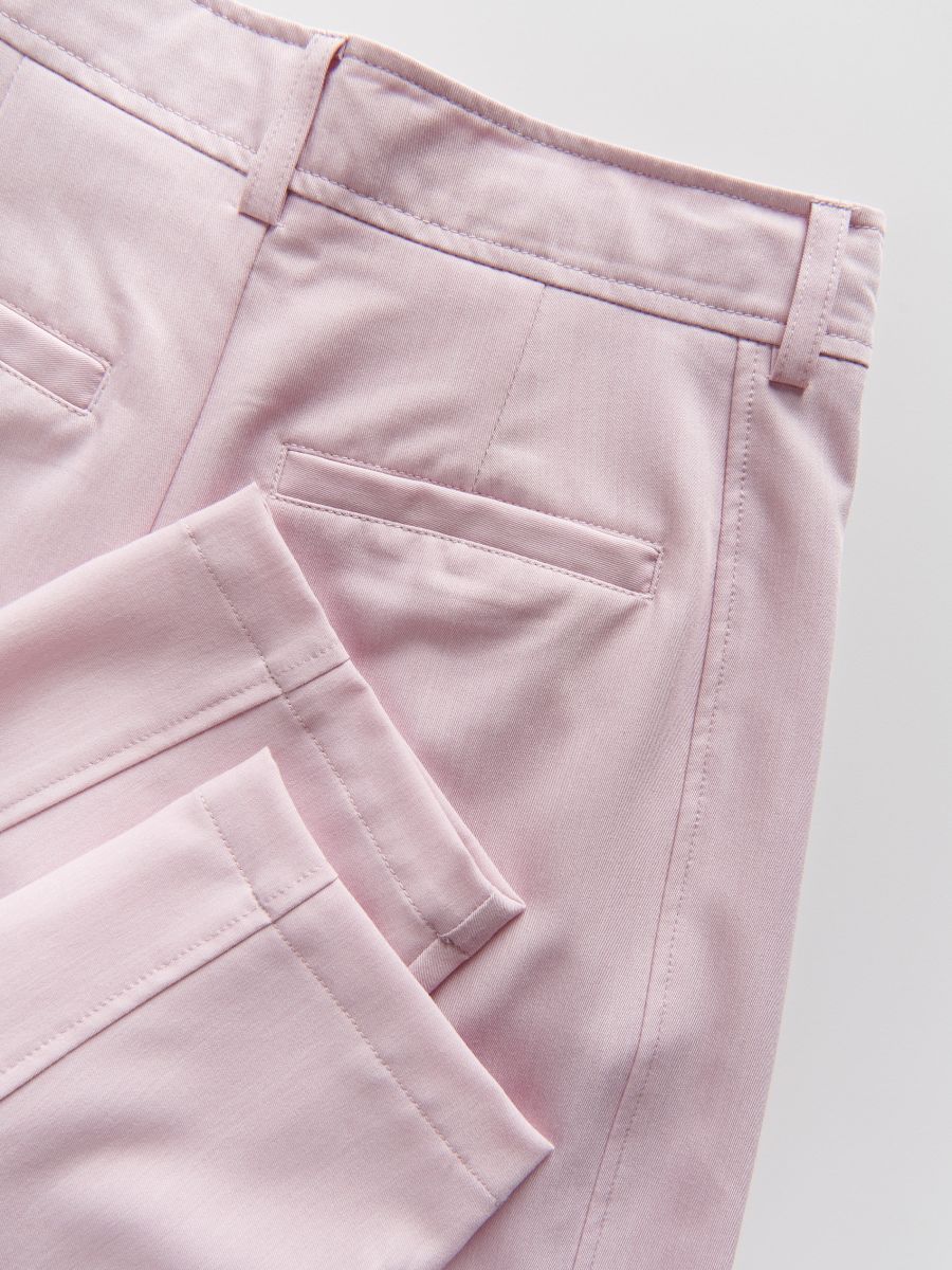 Smart trousers with viscose blend - pink - RESERVED - 5