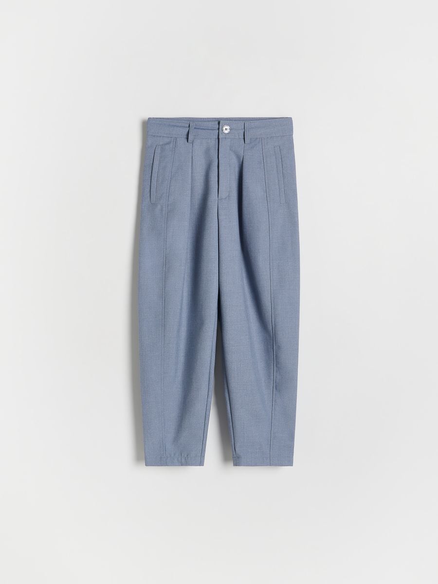 Smart trousers with viscose blend - light blue - RESERVED - 3
