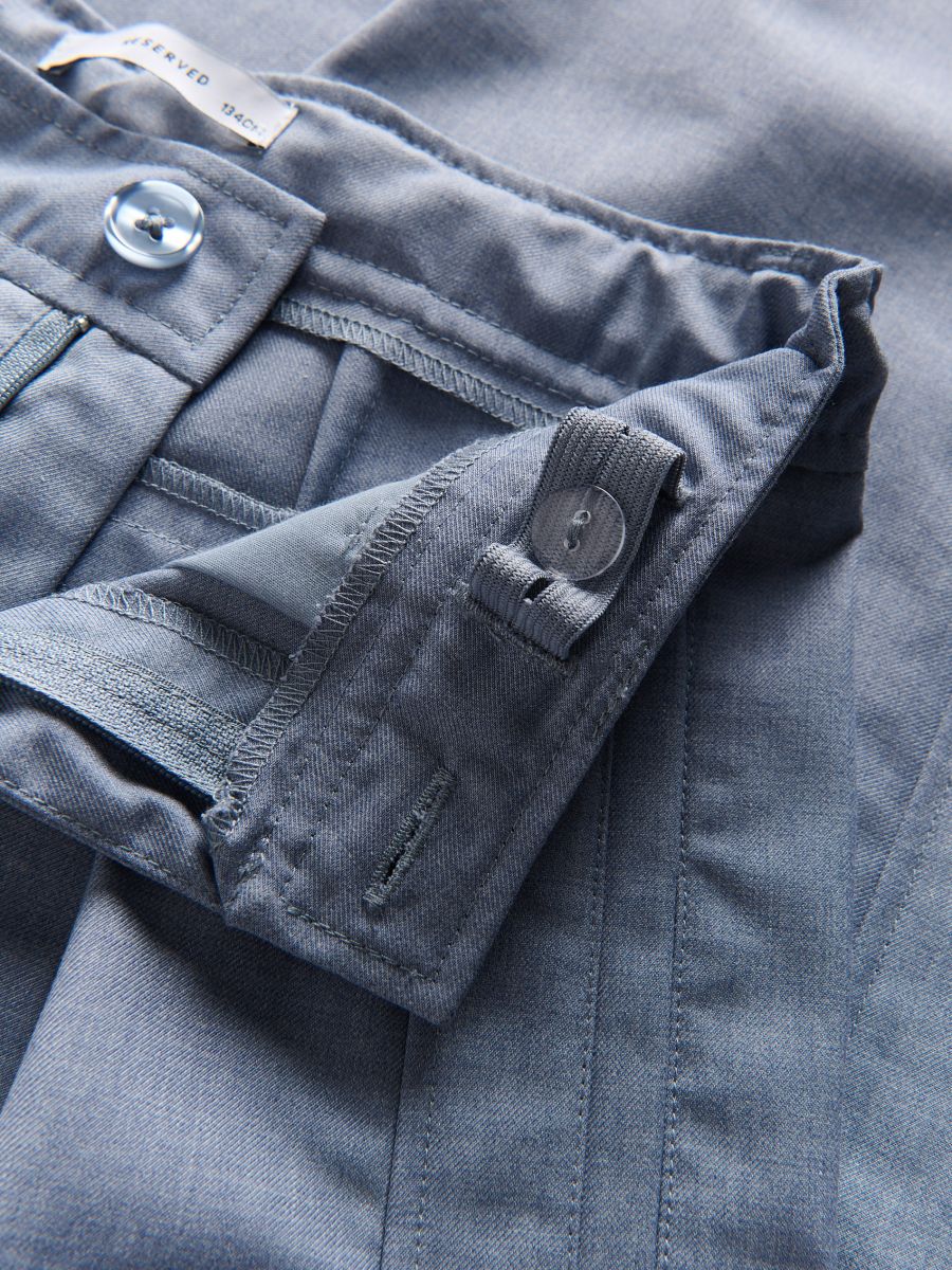 Smart trousers with viscose blend - light blue - RESERVED - 4