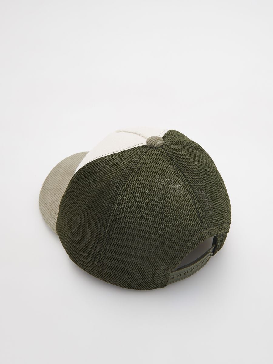 Trucker cap with patch - brownish green - RESERVED - 3