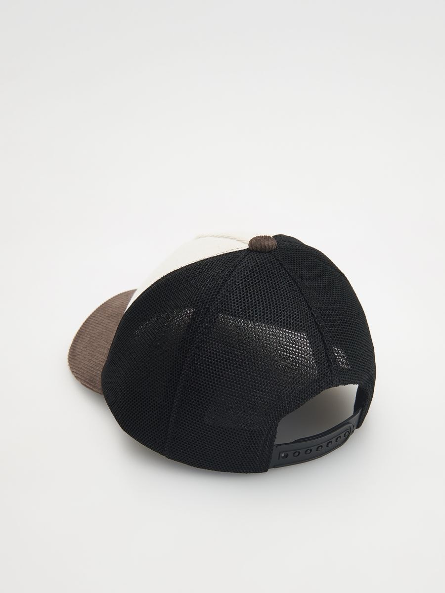 Trucker cap with patch - dark brown - RESERVED - 3
