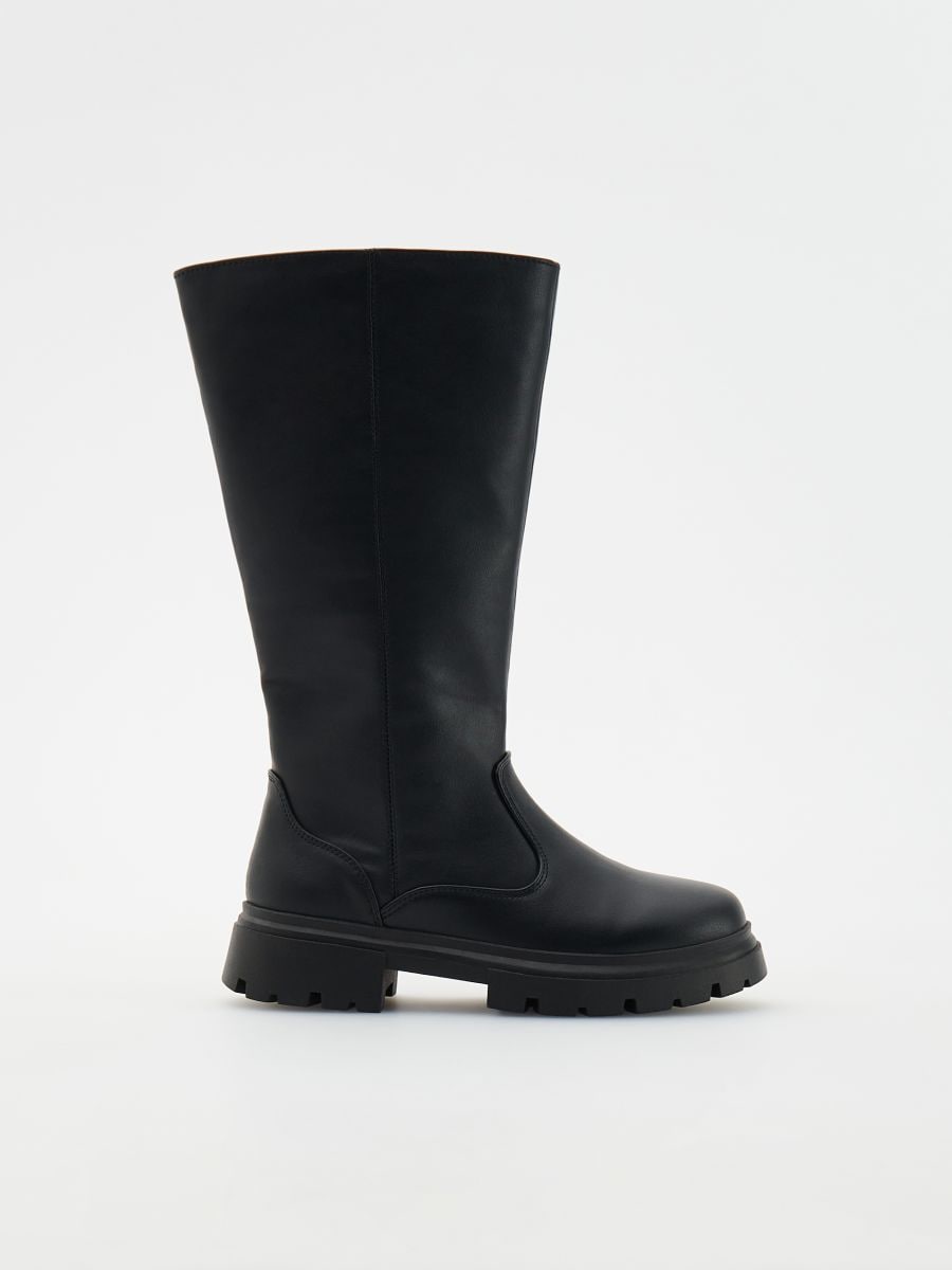 Winter boots with high tops - black - RESERVED