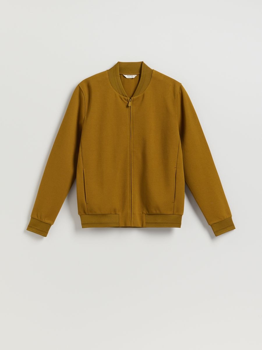 Bomber sweatshirt - golden brown - RESERVED