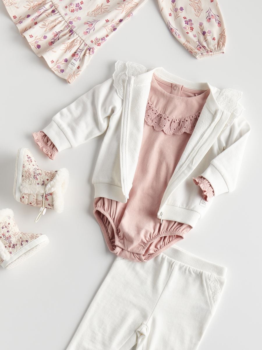 Body with openwork insert - pastellrosa - RESERVED - 2