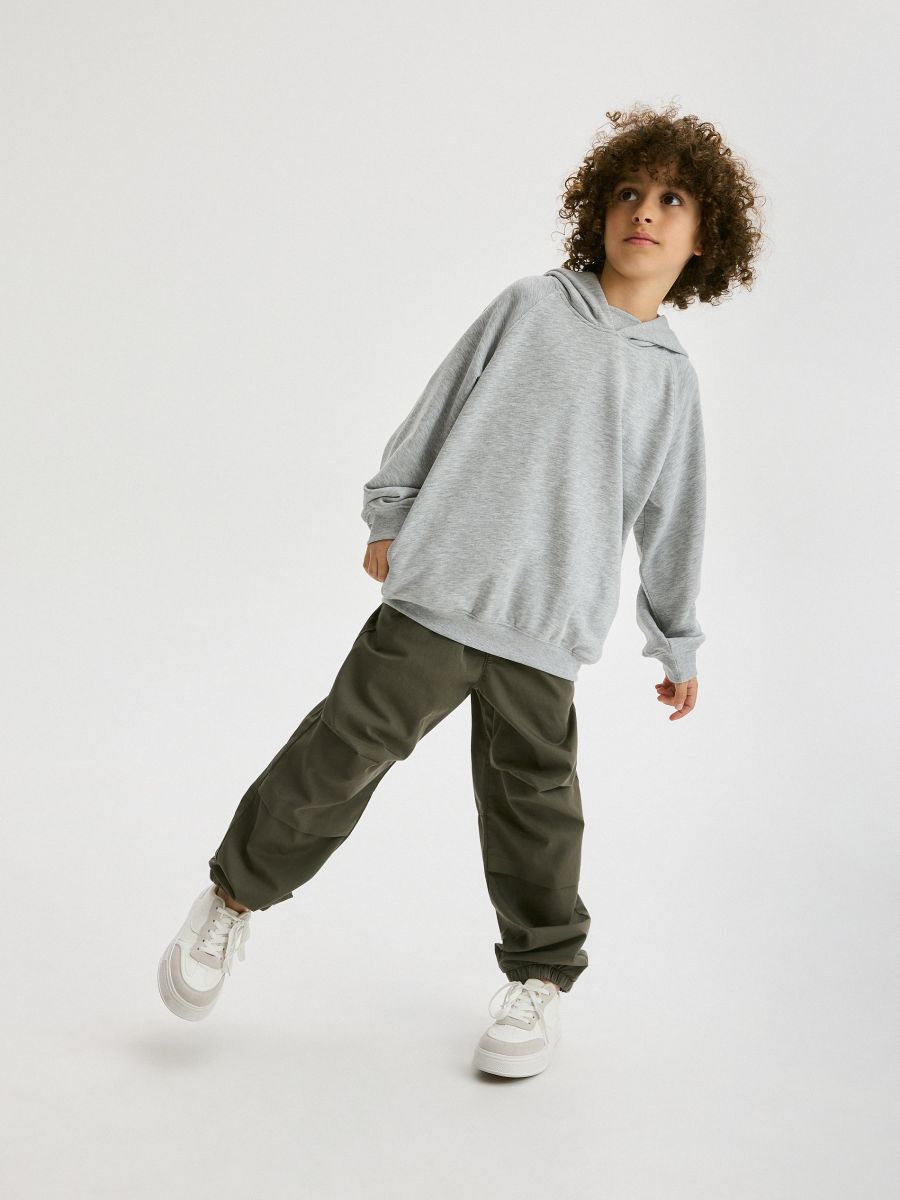 Sudadera oversize con capucha - gris claro - RESERVED - 7