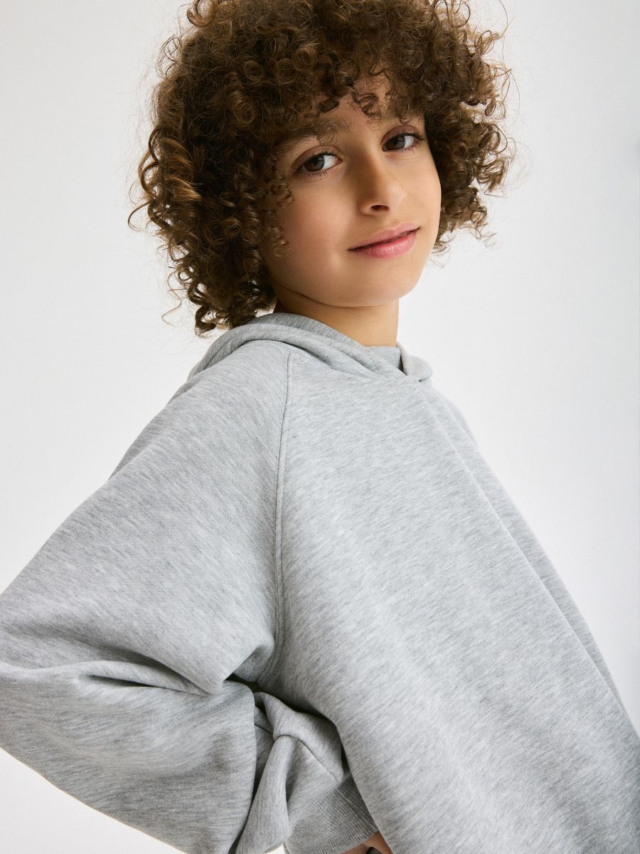 Sudadera oversize con capucha - gris claro - RESERVED - 5