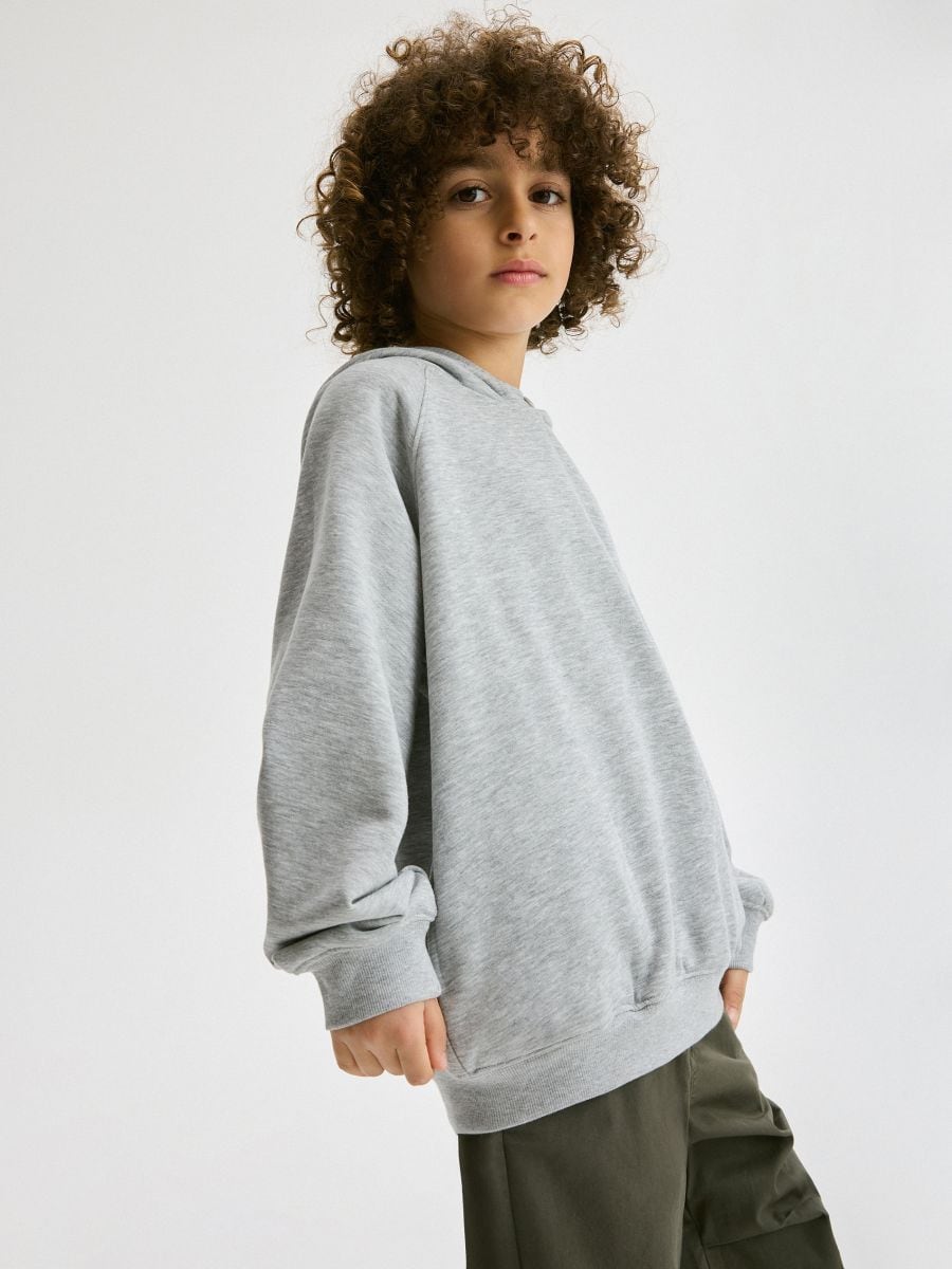 Sudadera oversize con capucha - gris claro - RESERVED - 3