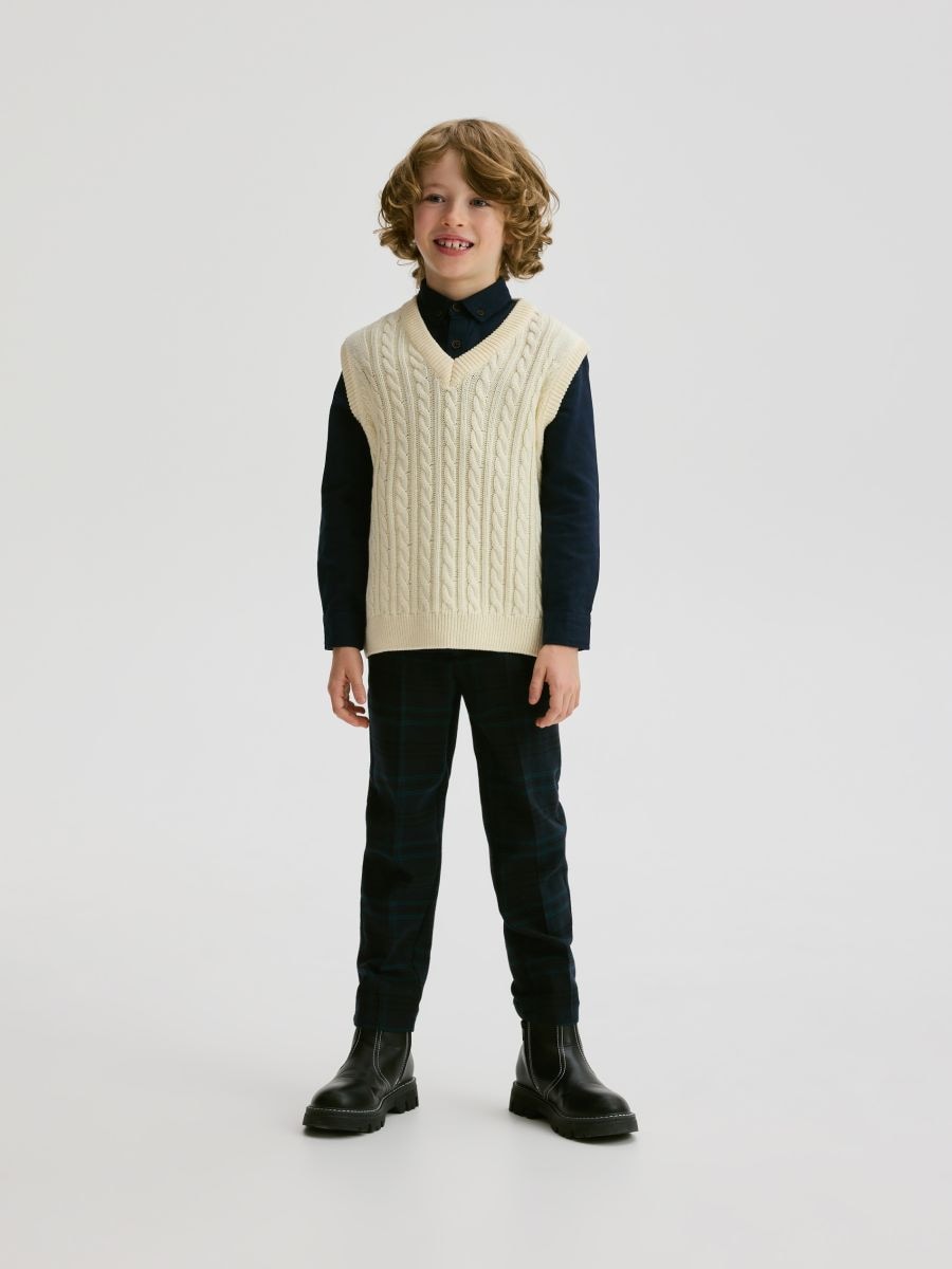 Pullunder aus Strickstoff - creme - RESERVED - 4