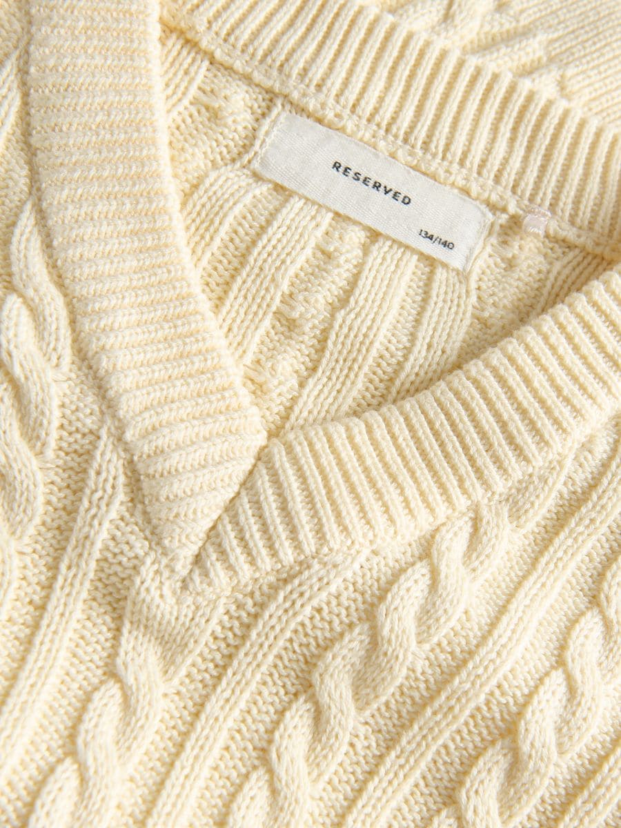 Pullunder aus Strickstoff - creme - RESERVED - 2