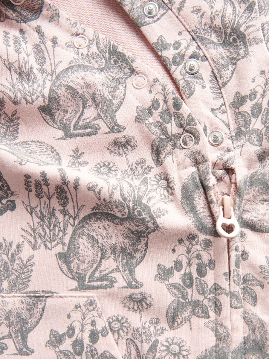 Hooded onesie - pastel pink - RESERVED - 2