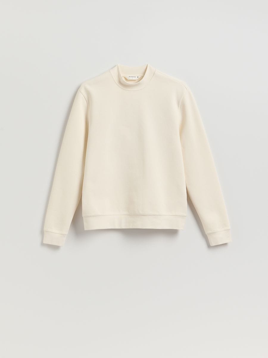 Bluza ze stójką - złamana biel - RESERVED