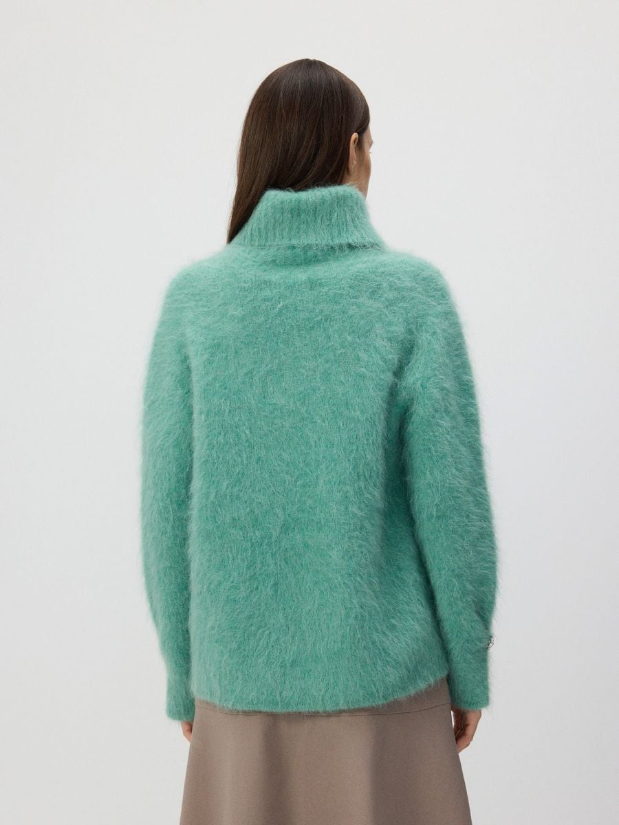 Soft wool blend sweater - mint green - RESERVED - 5