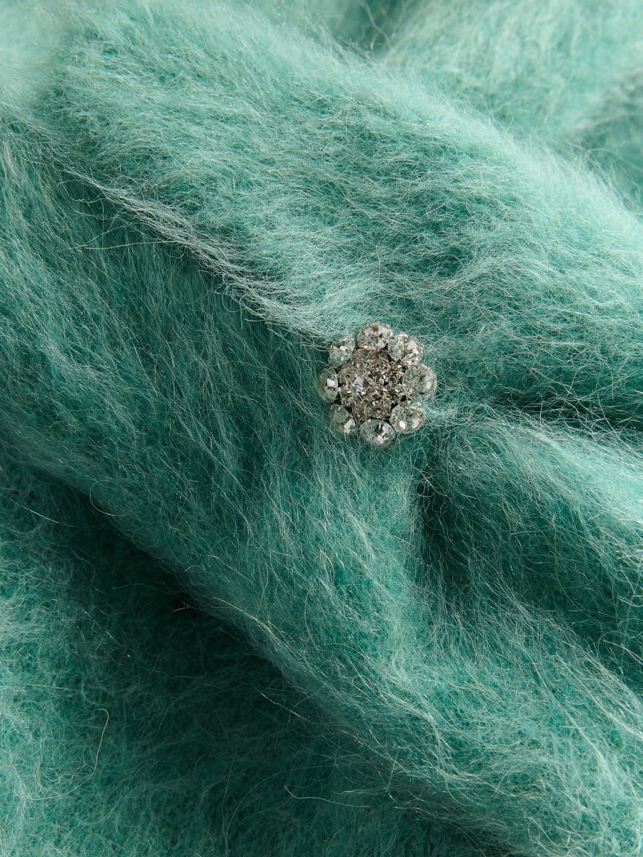 Soft wool blend sweater - mint green - RESERVED - 7