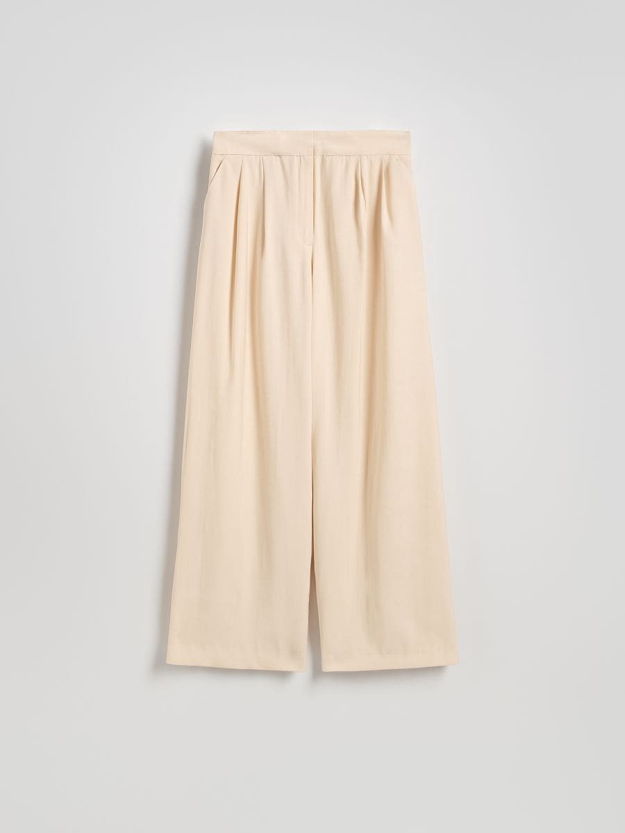 Bundfaltenhose mit weitem Bein - creme - RESERVED - 6