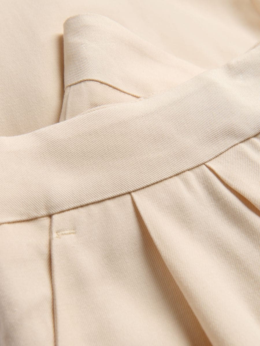 Bundfaltenhose mit weitem Bein - creme - RESERVED - 7