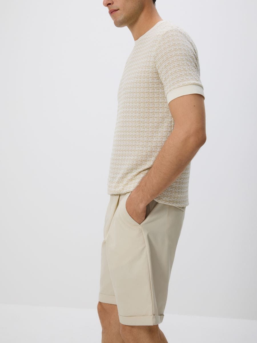 Regular chino shorts - beige - RESERVED - 2