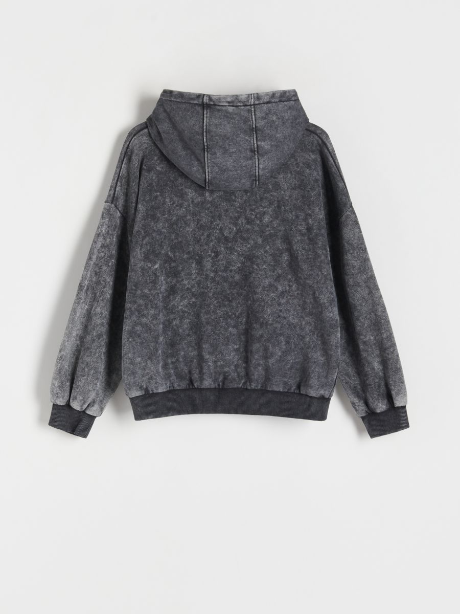 Felpa oversize con effetto slavato - grigio scuro - RESERVED - 2