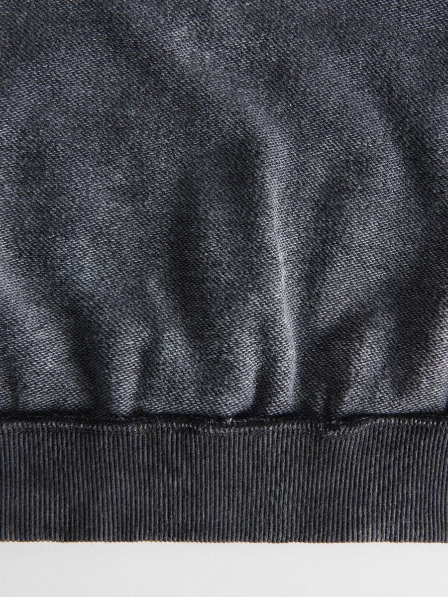 Felpa oversize con effetto slavato - grigio scuro - RESERVED - 4