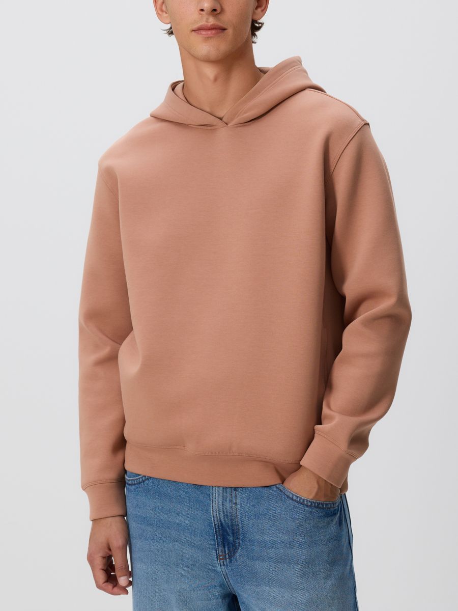 Φούτερ regular fit με κουκούλα - nude - RESERVED