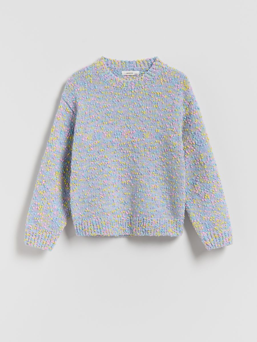 Pulover cu imprimeu colorat - lavand - RESERVED