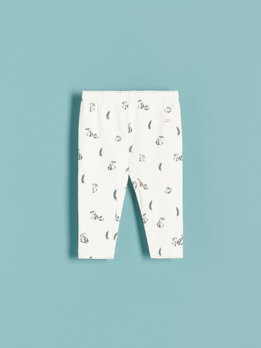 Leggings mit hohem Baumwollanteil, 2er-Pack - weiß - RESERVED - 4