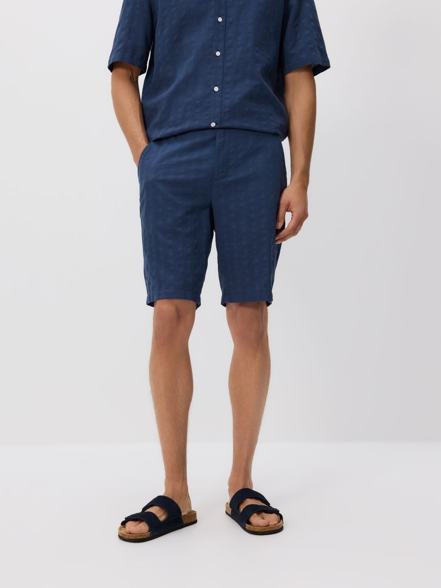 MEN`S SHORTS - steel blue - RESERVED