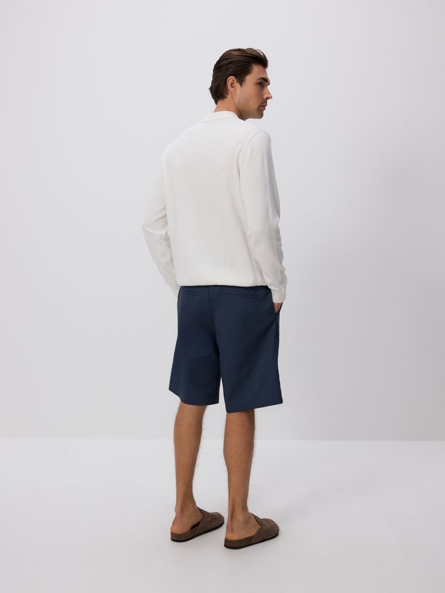Regular chino šortai - melsvai plieninis - RESERVED - 4