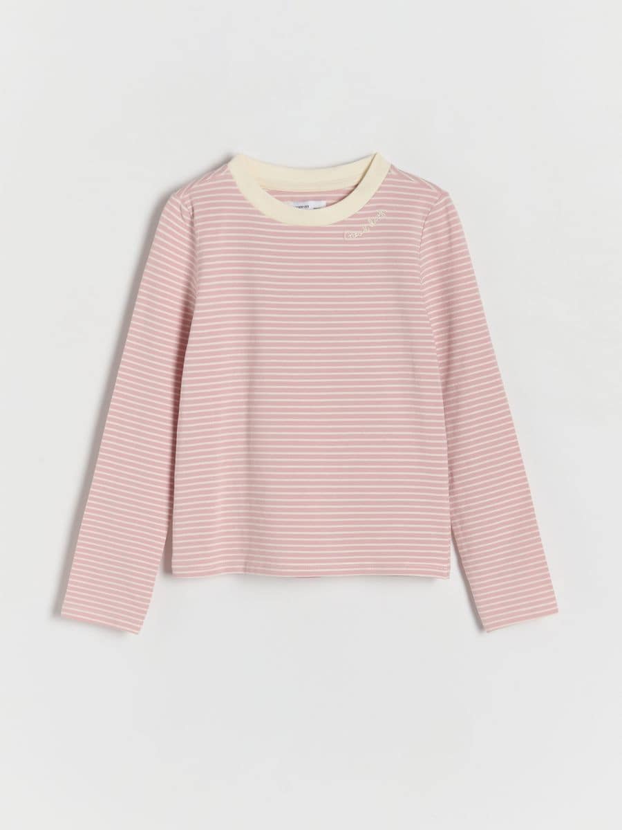 Stripe long sleeve T-shirt - dusty rose - RESERVED