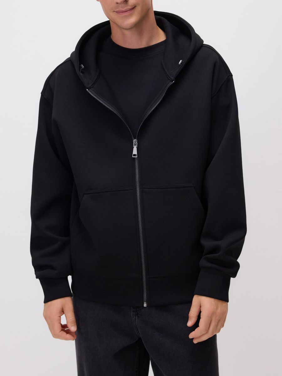 Plain hoodie - black - RESERVED