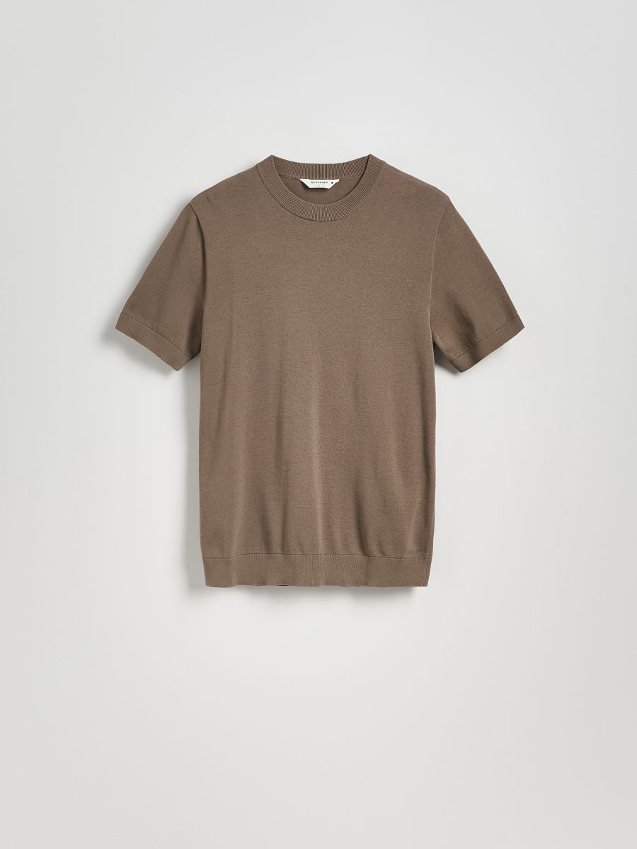 Short sleeve jumper - dusty brown - RESERVED