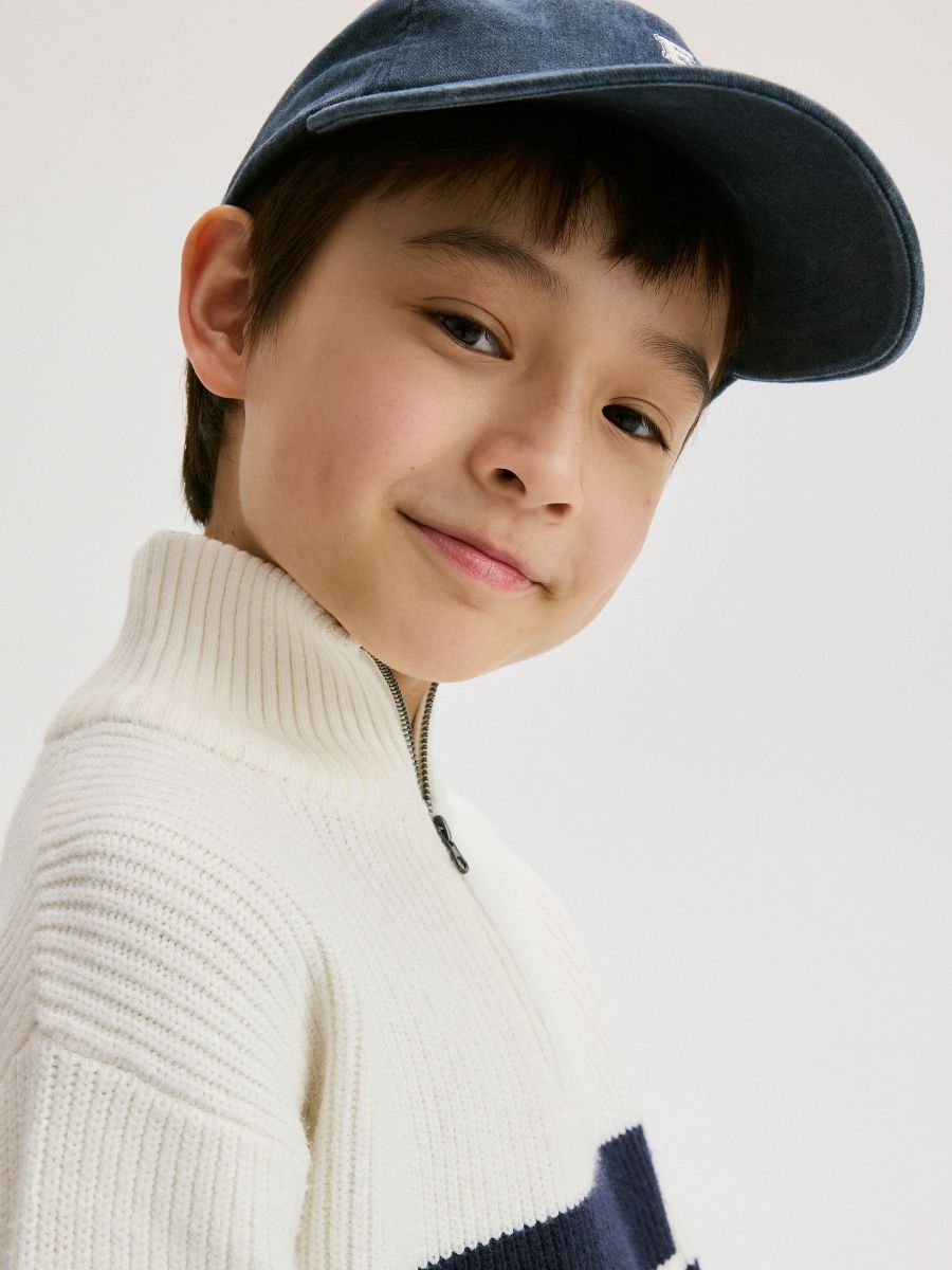 Stripe turtleneck jumper - cream - RESERVED - 5