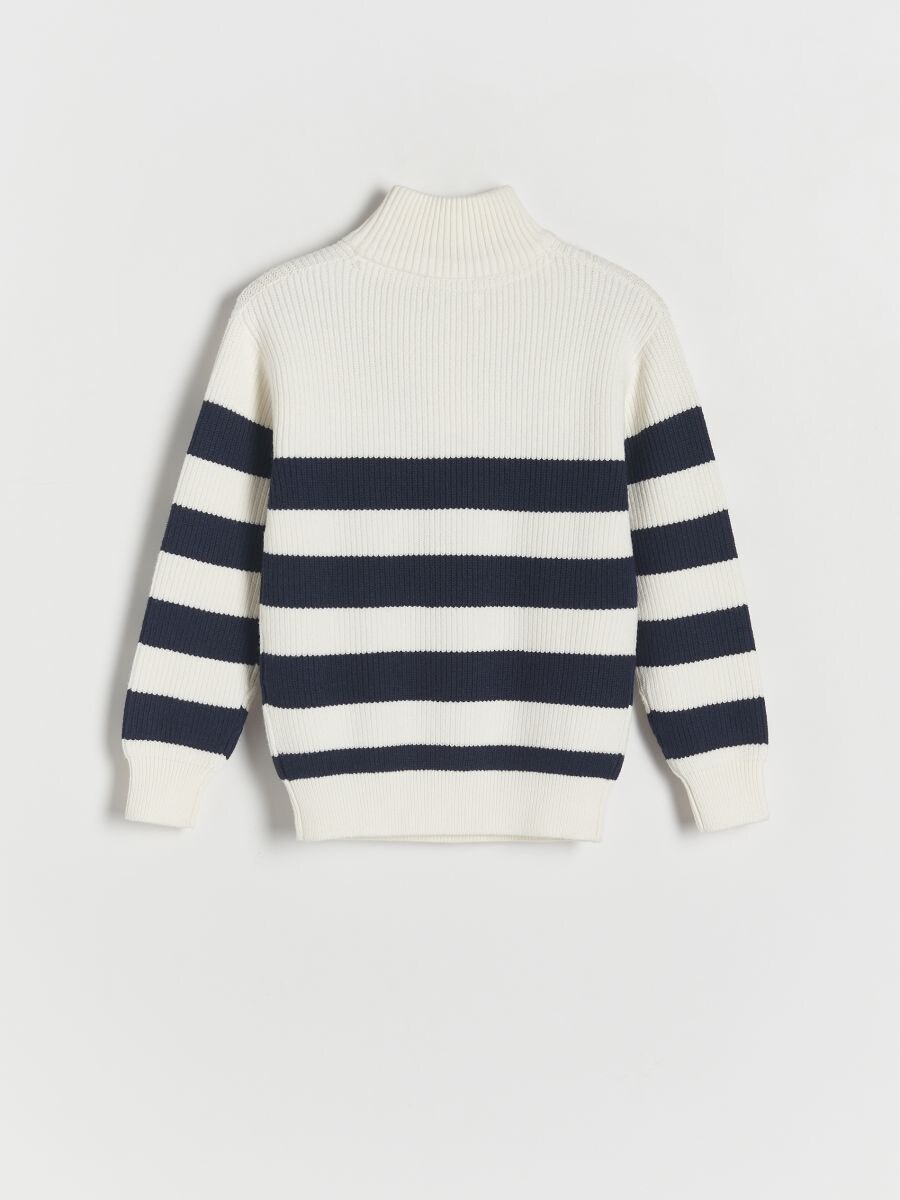 Stripe turtleneck jumper - cream - RESERVED - 2