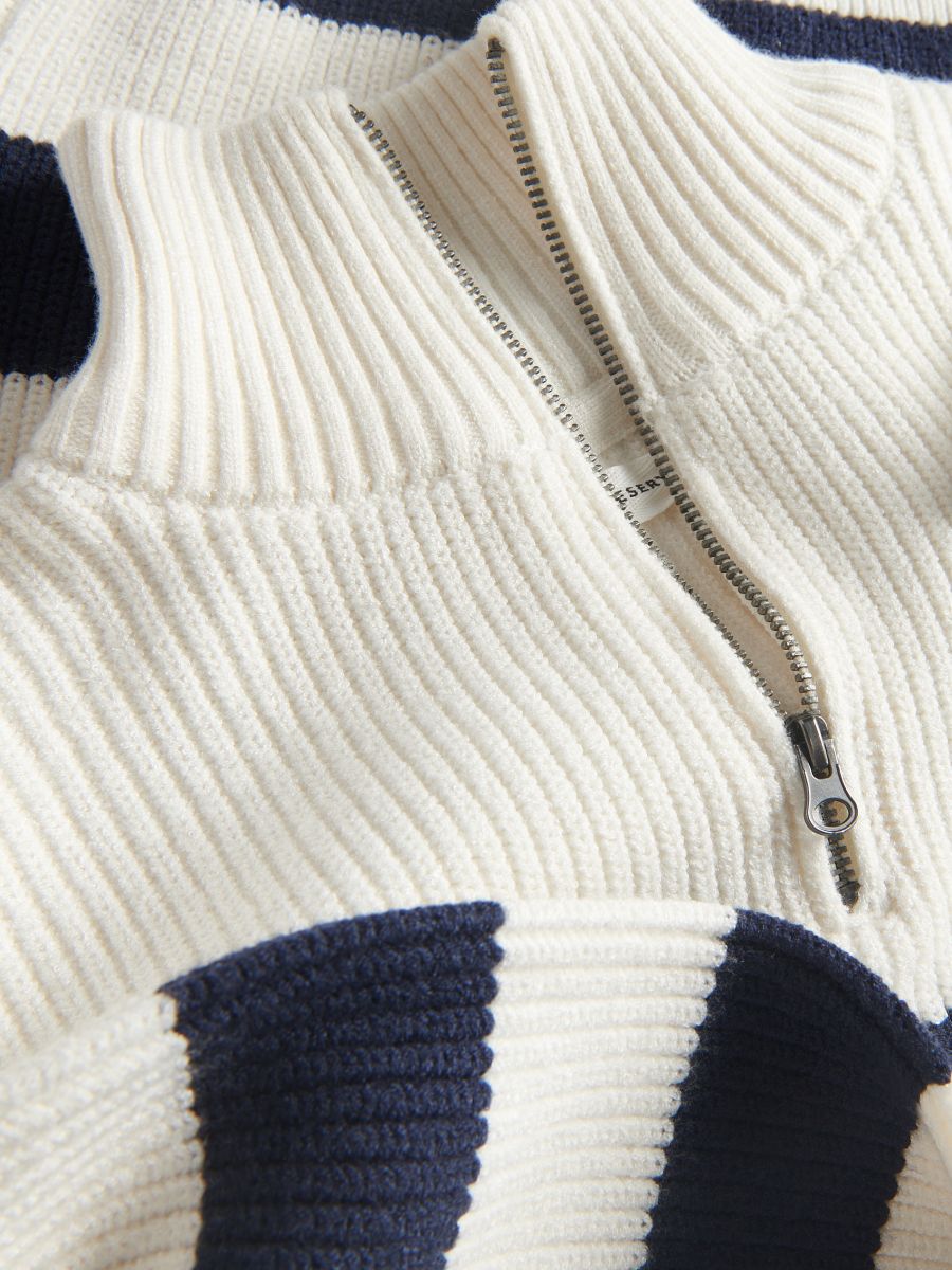 Stripe turtleneck jumper - cream - RESERVED - 3