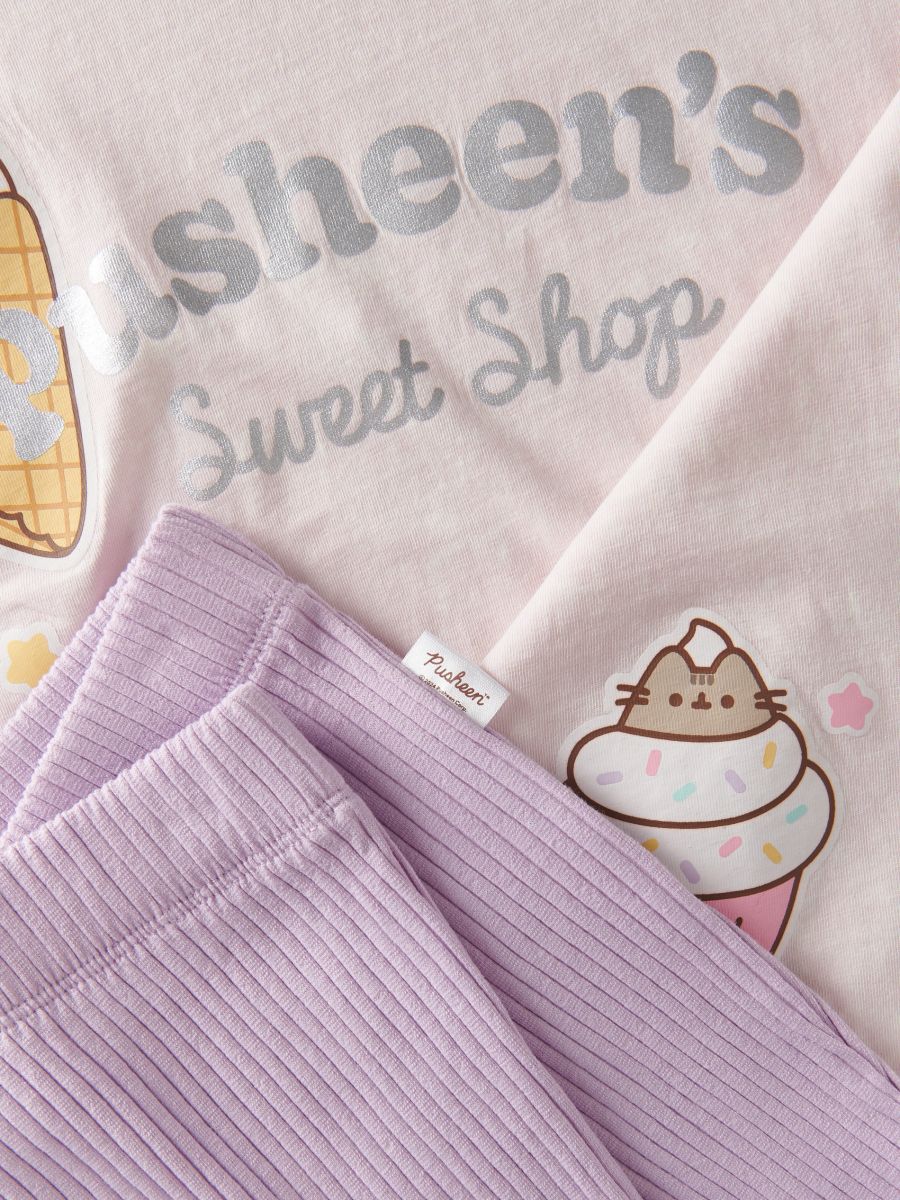 Pusheen two-piece PJs - pastel pink - RESERVED - 2