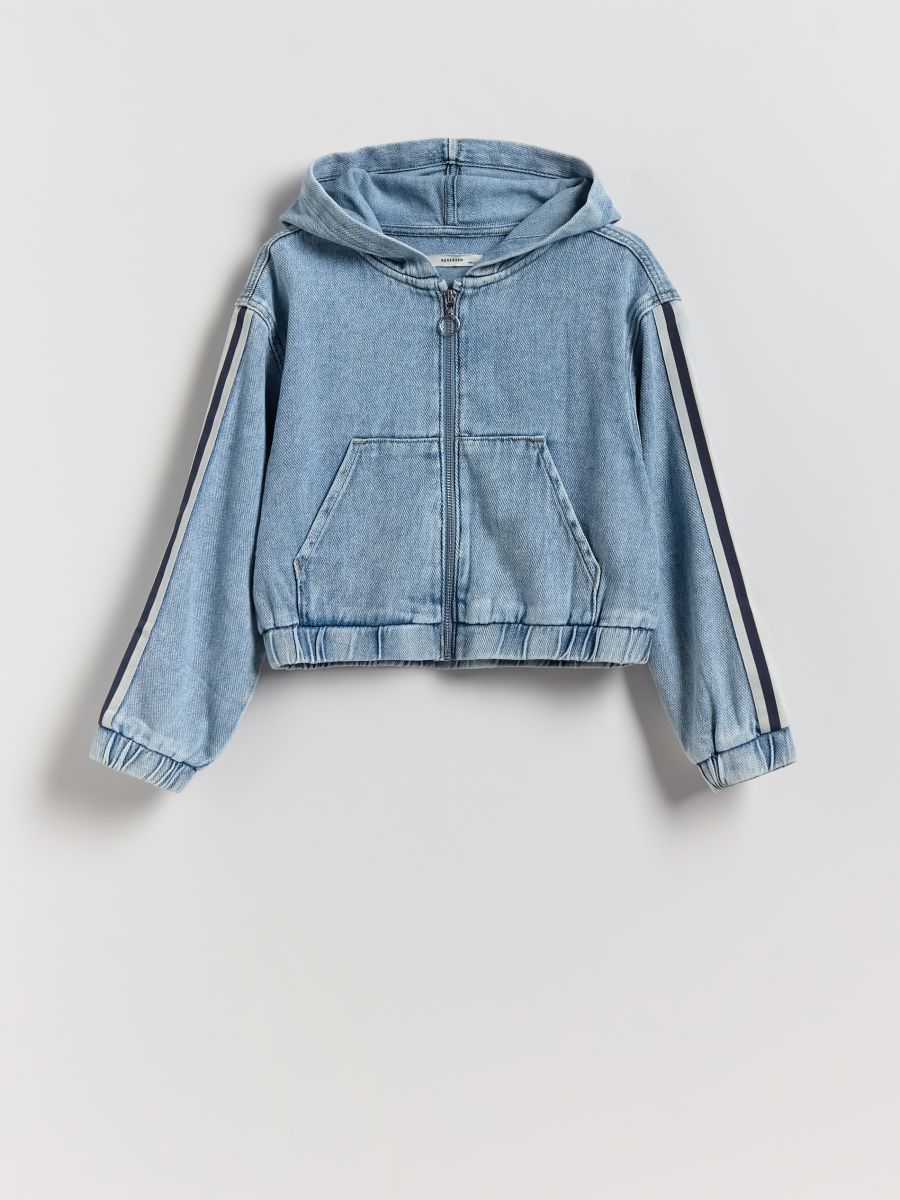 Denim hoodie - blue - RESERVED