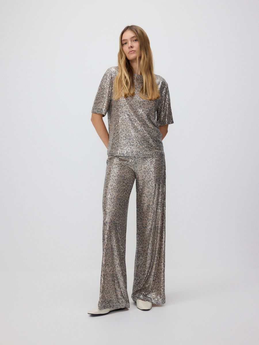 Pantalon ample à sequins - Multicolore - RESERVED - 2