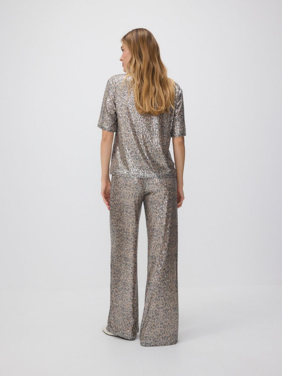 Pantalon ample à sequins - Multicolore - RESERVED - 4