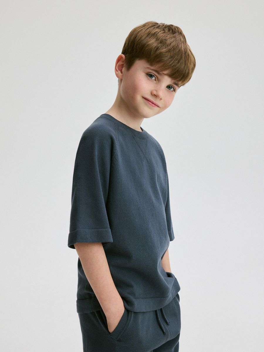 BOYS` SWEATER & SHORTS - grigio scuro - RESERVED
