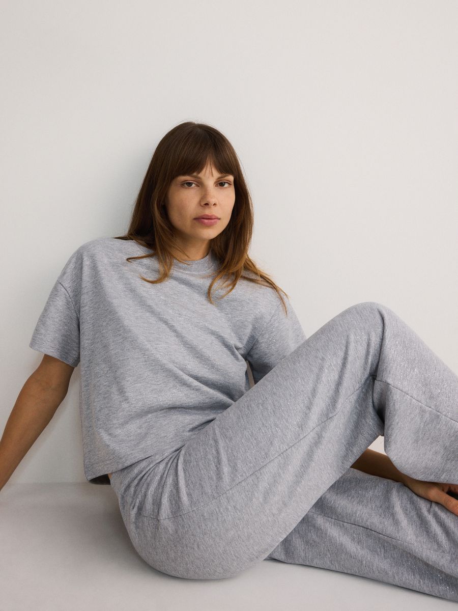 LADIES` TROUSERS - light grey - RESERVED - 3