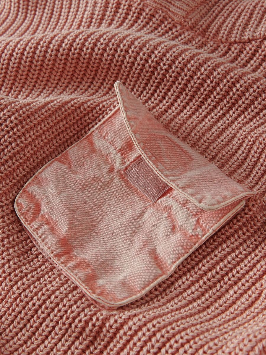 Sweter z kapturem - pomarańczowy - RESERVED - 5