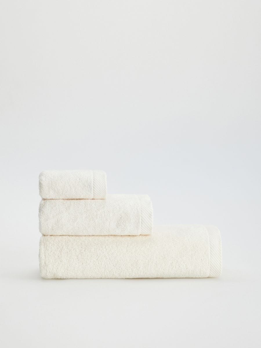Ręcznik bawełniany - złamana biel - RESERVED