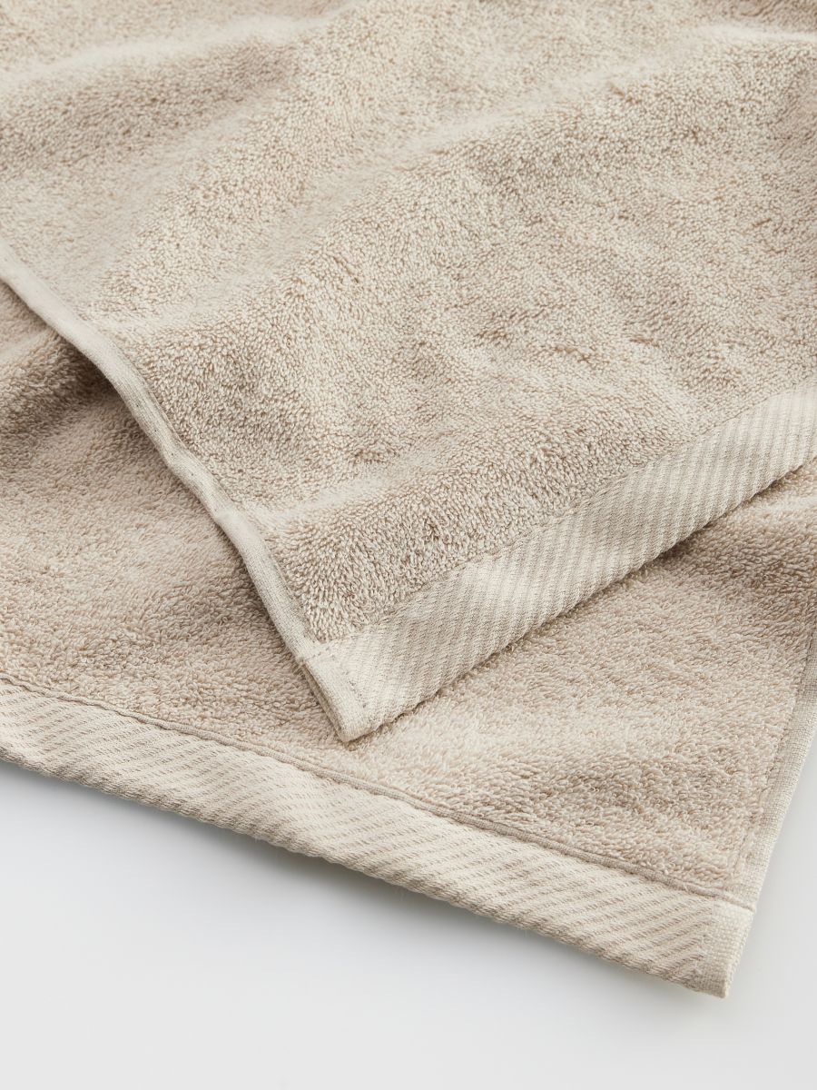 Katoenen handdoek - BEIGE - RESERVED